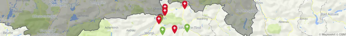 Map view for Pharmacies emergency services nearby Niederndorf (Kufstein, Tirol)